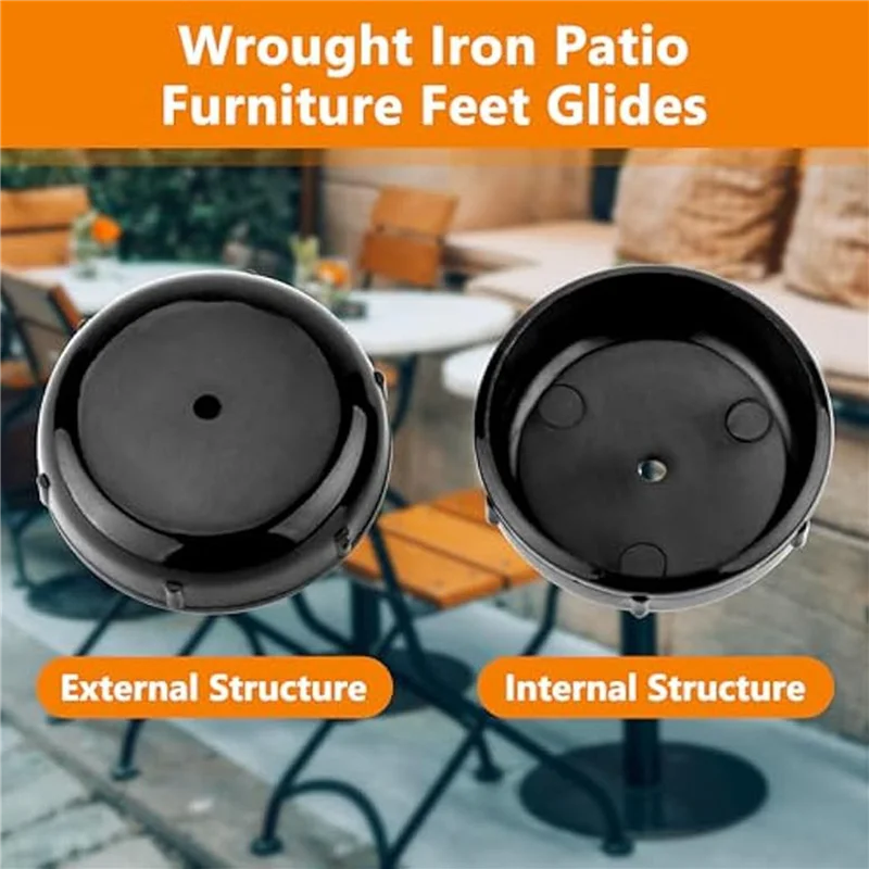 Колпачки для ножек мебели PORK-Patio 1-1/2 дюйма, круглые колпачки для ножек уличного стула, колпачки для ножек стула патио для мебели для патио, 48 шт.