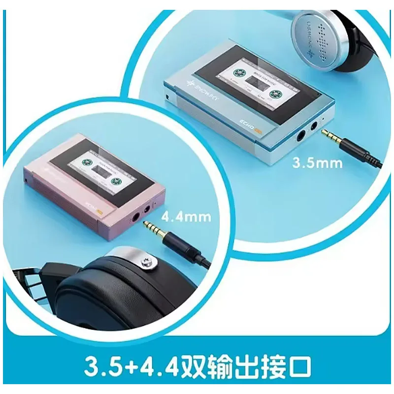 New Fiio Snow Sky Echo Mini Wireless Bluetooth Mp3 Mini Walkman 8GB Customize Support Dsd Retro Portable Bluetooth Player Gift