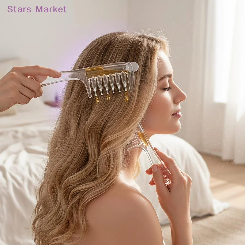 Multi Function Mini Portable Head Applicator Hair Care Anti Frizz Firming Scalp Nourish Anti Static