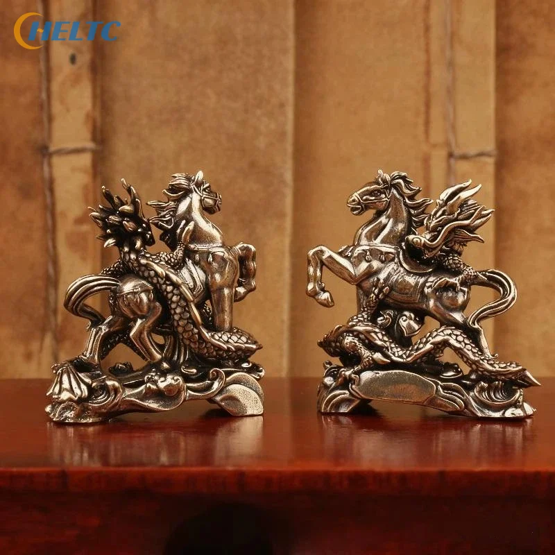 Horse Figurines Miniatures Child Riding Home Office Desktop Decoration Of Horse Brass Feng Shui Horse Figurines Miniatures Gift