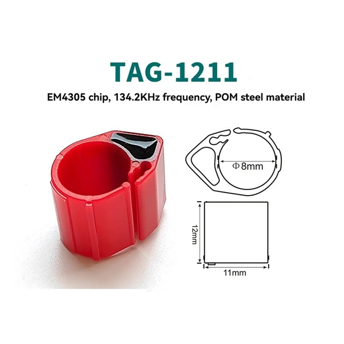10PCS EM4305 RFID Animal Foot Ring 134.2KHz 512bit -B Format for Pigeon Chiken Duck Tracking Animal Management A