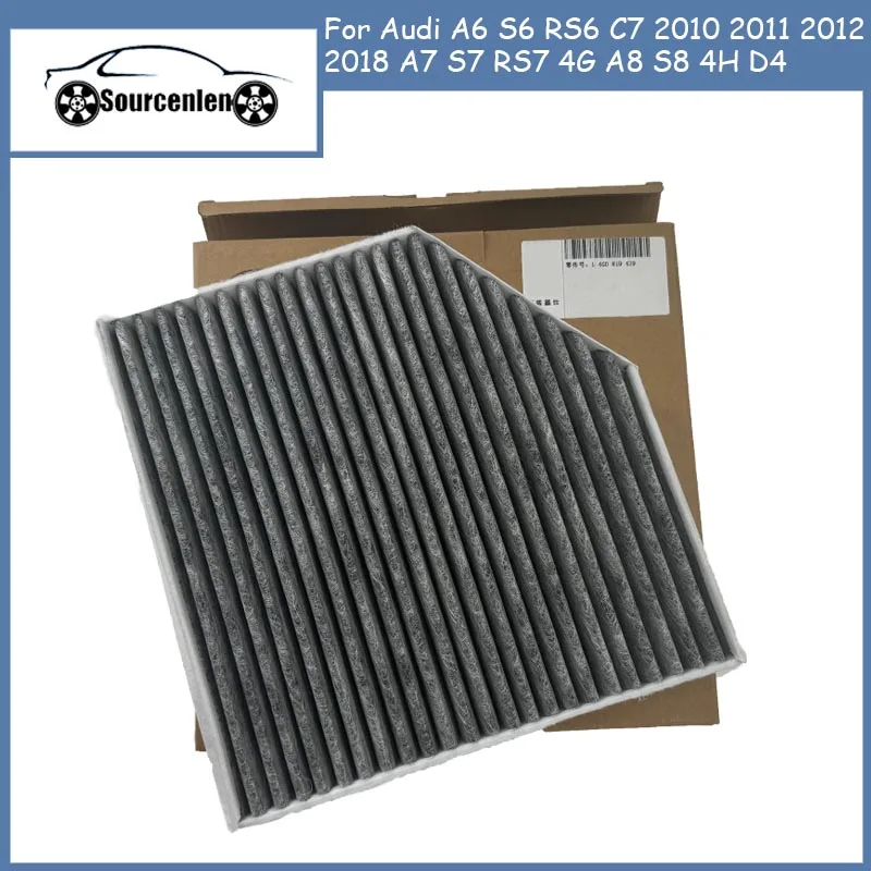 4H0819439 4GD819439 4H081-9439 Cabin Filter for Audi A6 S6 RS6 C7 2010 2011 2012-2018 A7 S7 RS7 4G A8 S8 4H D4 Car Accessories