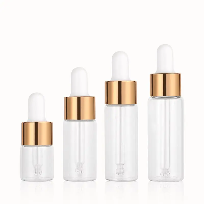 Wholesale Empty 3ml Mini Glass Dropper Bottle With Pipette Cosmetic Vial Perfume Essential Oil Sample Vail Portable Travel