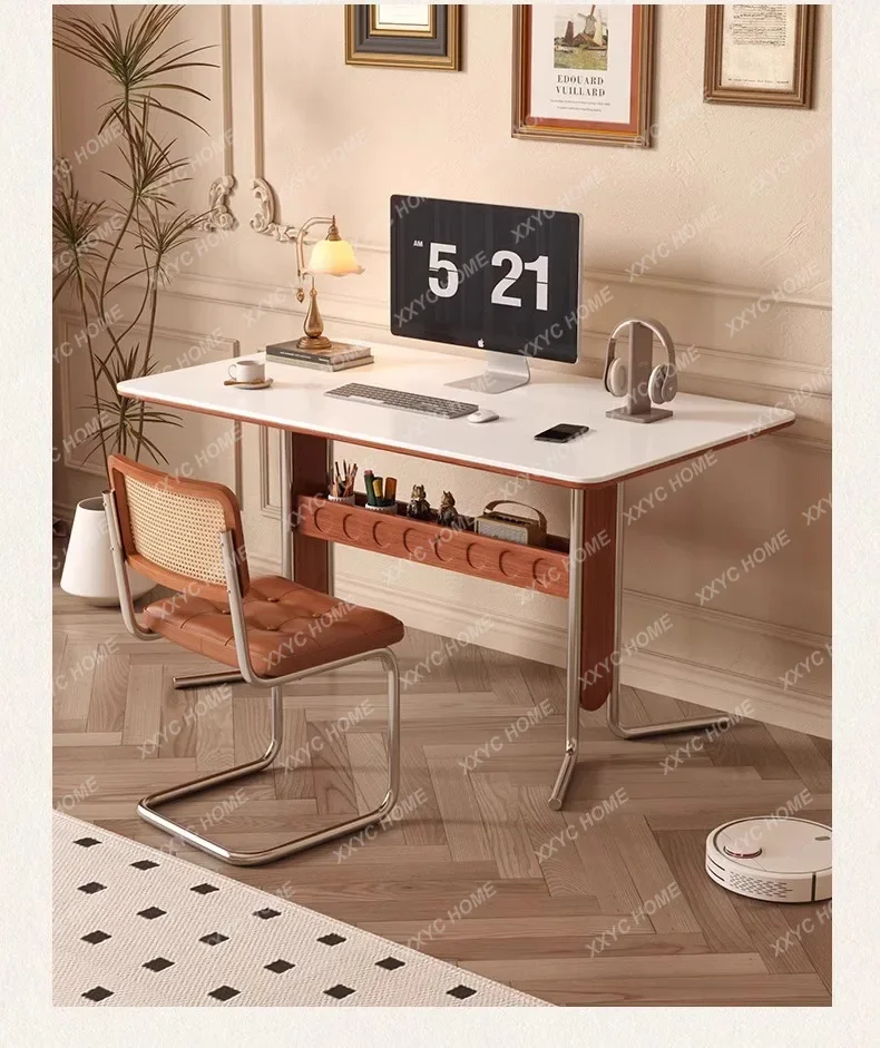 

retro rock slab rectangular dining table and chairs modern small apartment home bed and breakfast solid wood dining table