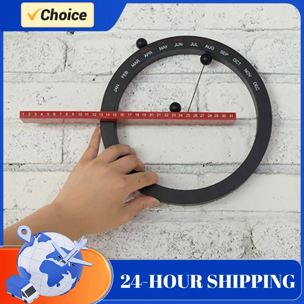 Magnetic Ball Perpetual Calendar with Month Week Date Creative Wall Calendar Novelty Desk Calendar for Home Living Room