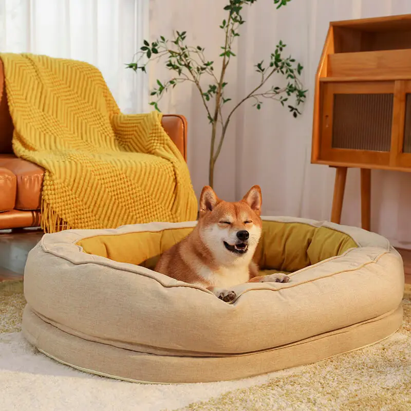 

Large Dog Bed Plush Cat Nest Kennel All Season Washable Dog Sofa Waterproof Mattress Cat Bed for Medium Dogs Accessories