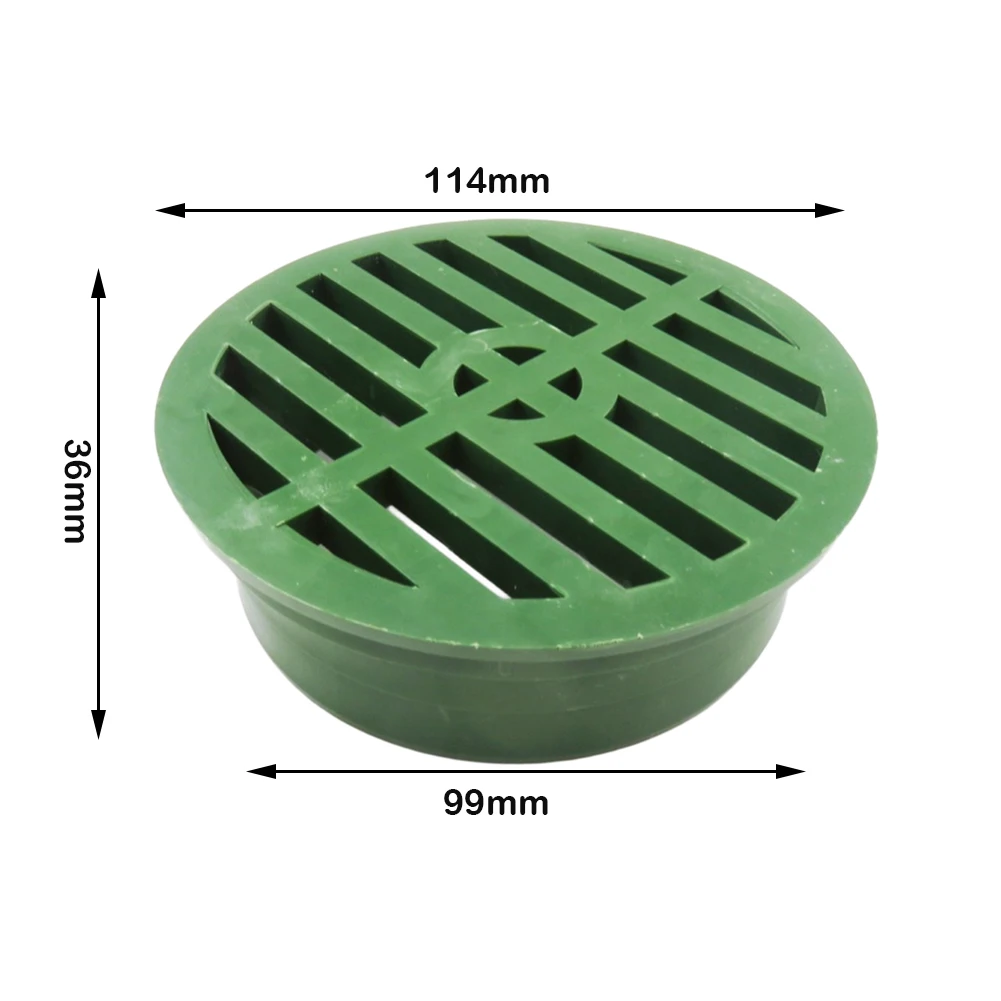 4 Inch PVC Lawn Drain with Yard Grate for Garden Drainage Applications Outdoor Floor Drain Cover for Surface Water Control