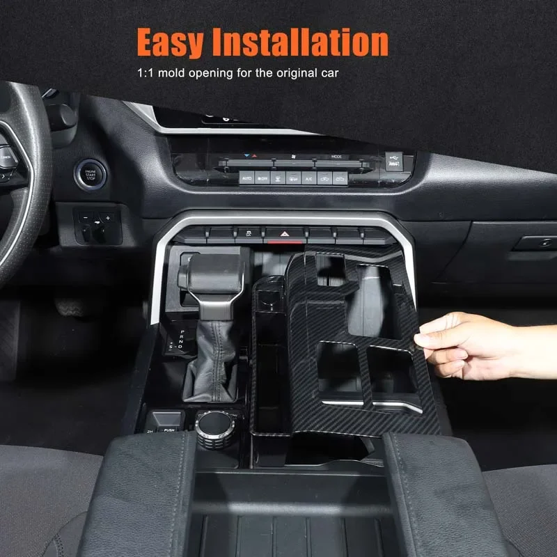 Suetlcoity For Toyota Tundra Sequoia 2022-2025 Car Central Control Gear Shift Panel with Storage Box Cover Car Accessories
