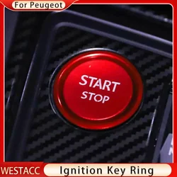 Car Stickers Engine Start Stop Ignition Button Ring Cover for Peugeot 5008 3008 408 508 2008 308 4008 Car-Styling Accessories
