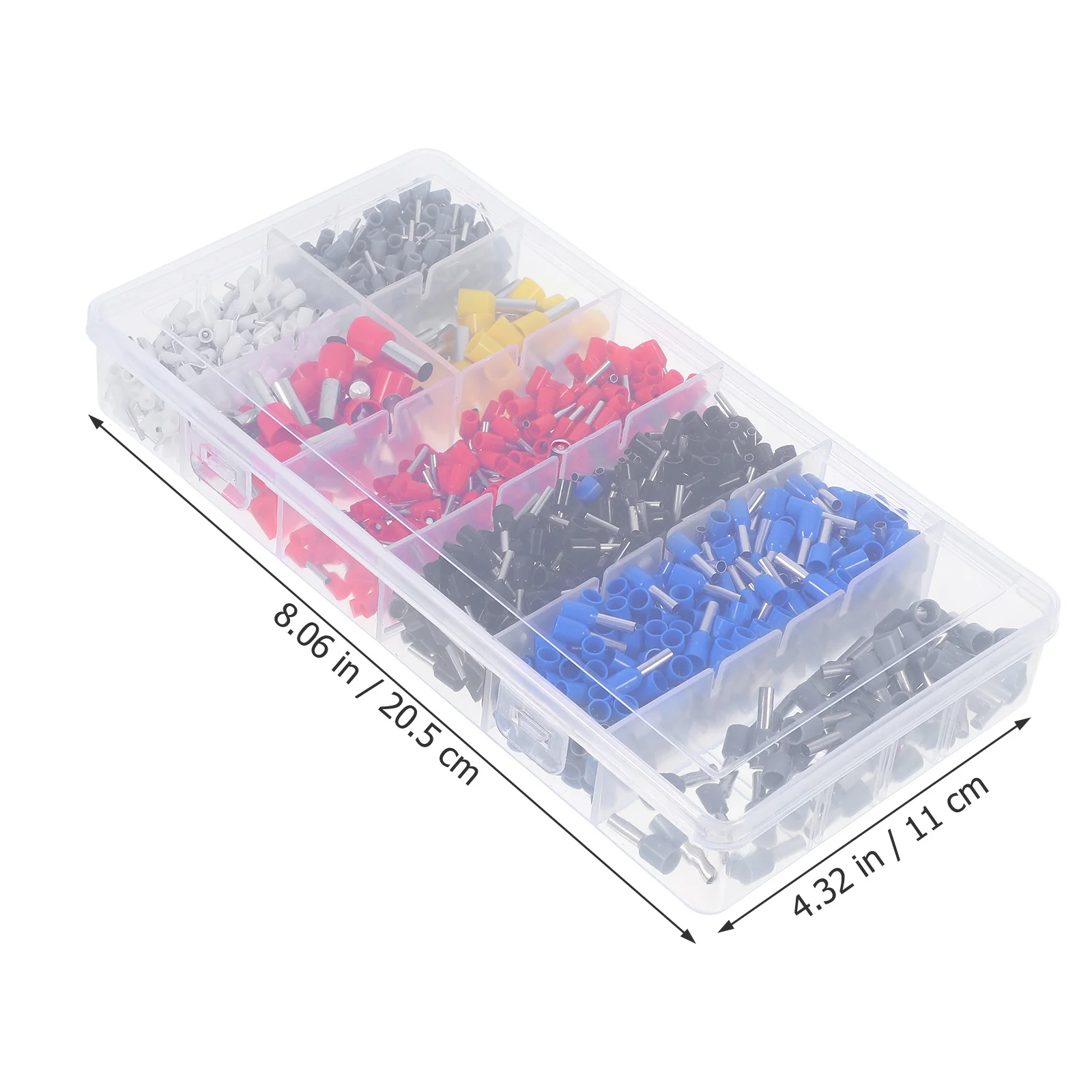 

1200Pcs Wire Ferrules Terminals European Type Pin End Connectors Crimping Kit for Home Electricians Safe Stable Wiring Solution