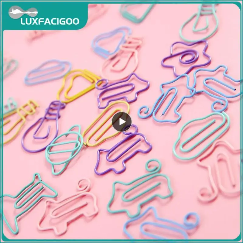 

Cute Paper Clip Office Necessities Office Students Stationery Mini Paper Clip Creative Bookmarks Cute Design Transparent Binder