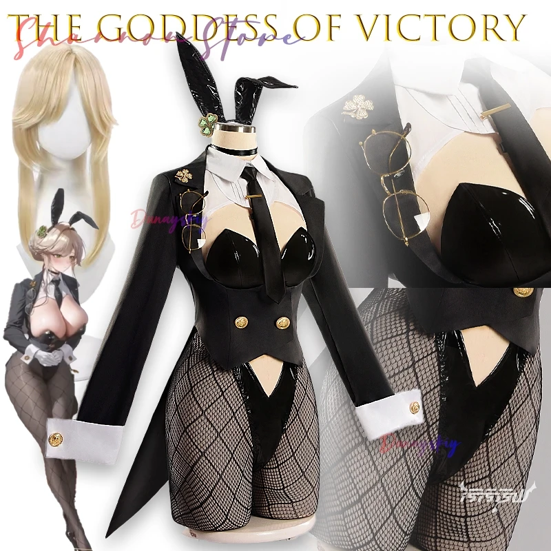 

‌ ‌ ‌ ‌ ‌ ‌ ‌ ‌ ‌ ‌ ‌ ‌ Комбинезон с кроликом для девочек NIKKE The Goddess Of Victory Ade, карнавальный костюм на Хэллоуин, карнавальный наряд для вечеринки, сексуальный костюм на Хэллоуин