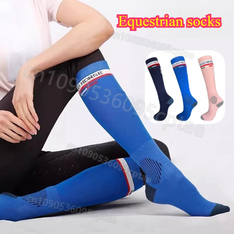 

Equestrian Socks Horse Riding Socks Breathable Non-Slip Wear-Resistant Antibacterial Moisture-Wicking Equestrian Riding Gear