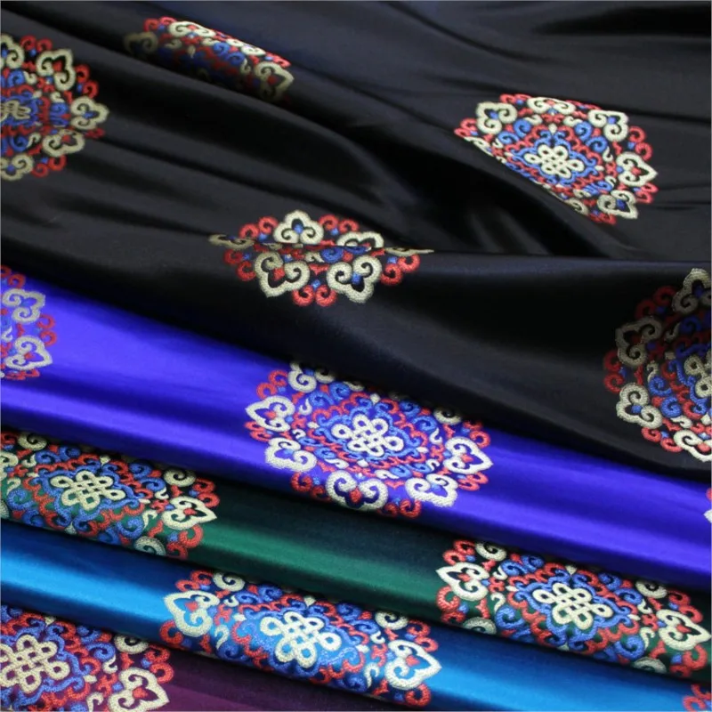 

Chinese-style robes ethnic costumes decorations jacquard brocade satin silk and antique fabric