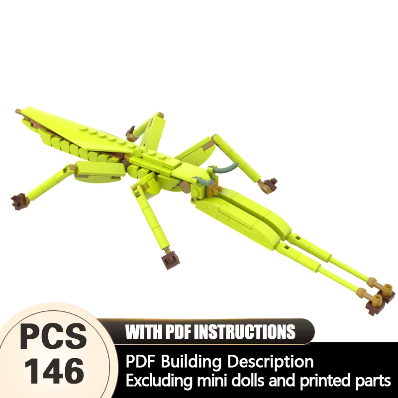 

Creators Animal Series Model MOC Building Bricks Stick Insect Modular Technology Gifts Holiday Assemble Children Toys Suit