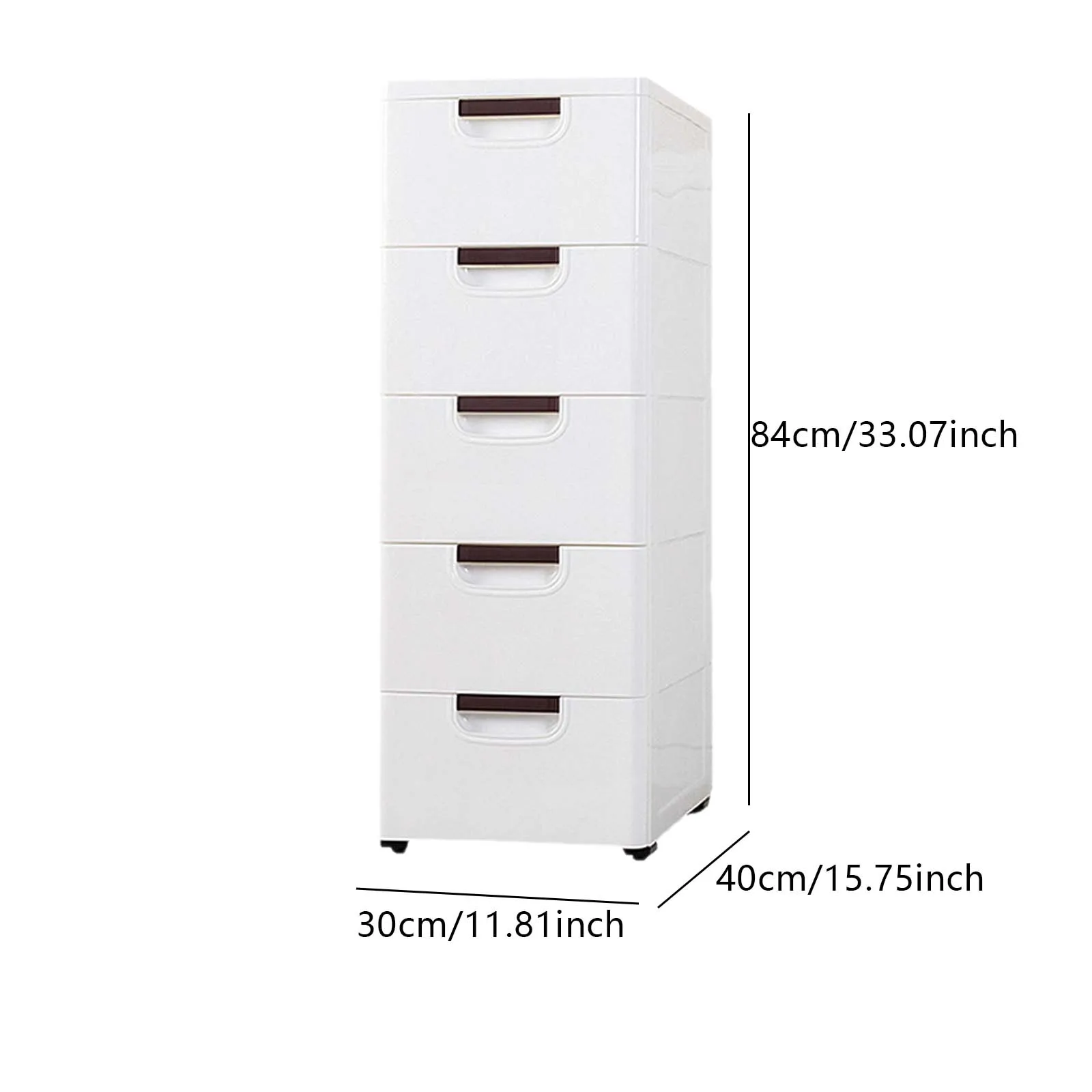 5 Drawer Chest Storage Rolling Cart with Wheels File Organization Stand Shelf Trolley for Home Cabinet Bedroom Closet Office