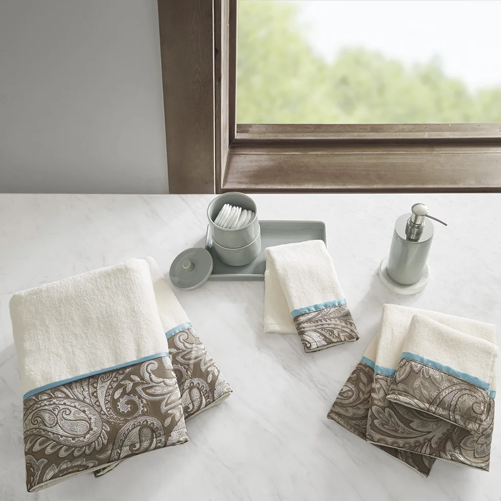 6 Piece Jacquard Towel Set