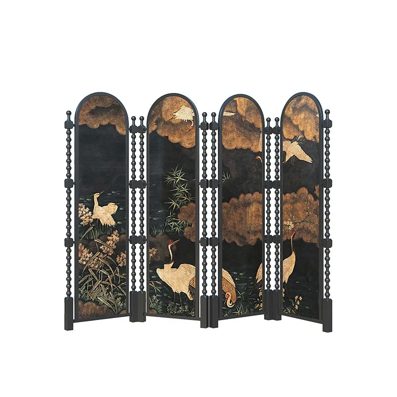 

French medieval screen partition, folding living room, entrance entrance hotel, restaurant home decoration sofa