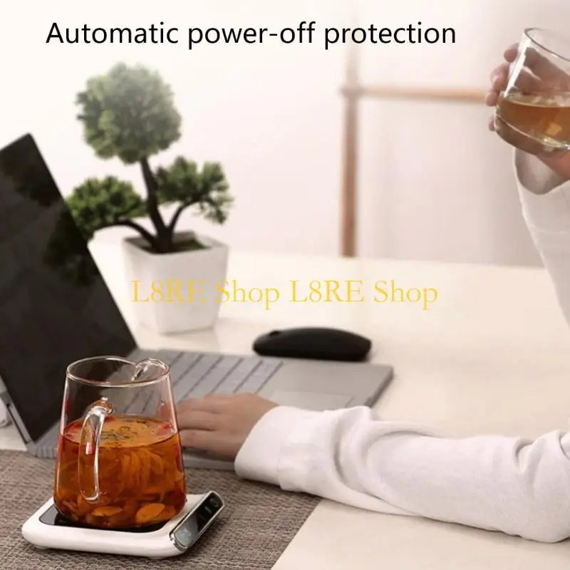 L8RE Mini USB Heating Mug Warmer Mat Portable Beverage Heater Cup Mug Warmer Pad for Smart Reminder to Drink Water