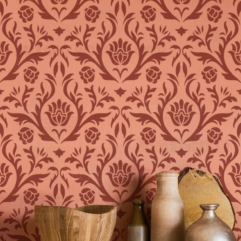 30cm - 70cm Stencil Decor For Painting Template Furniture Makers Wall Damask Luxury Retro Vintage Flourish Rococo Baroque S037