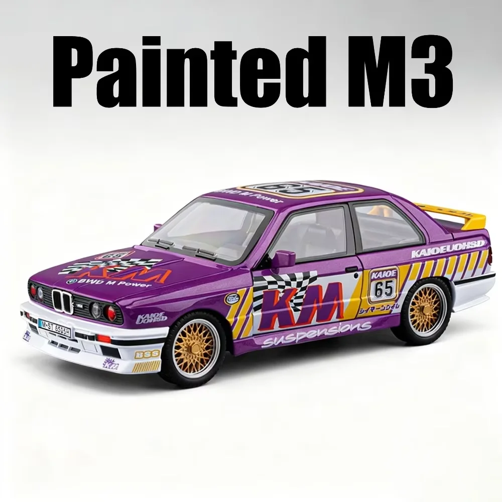 Modèle de voiture jouet M3 M4 1:24, portes en métal moulé sous pression, ouvertes, modèles de véhicules de Simulation, jouets pour enfants, cadeaux décoratifs