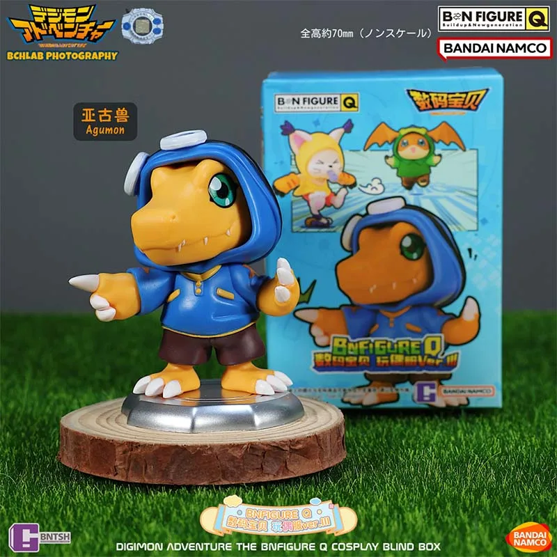 Bandai Digimon Gachaแคปซูลกล่องตาบอดชุดตุ๊กตาPatamon Agumon Gabumon Piyomon Gashaponอะนิเมะรูปของเล่นสําหรับนักสะสม