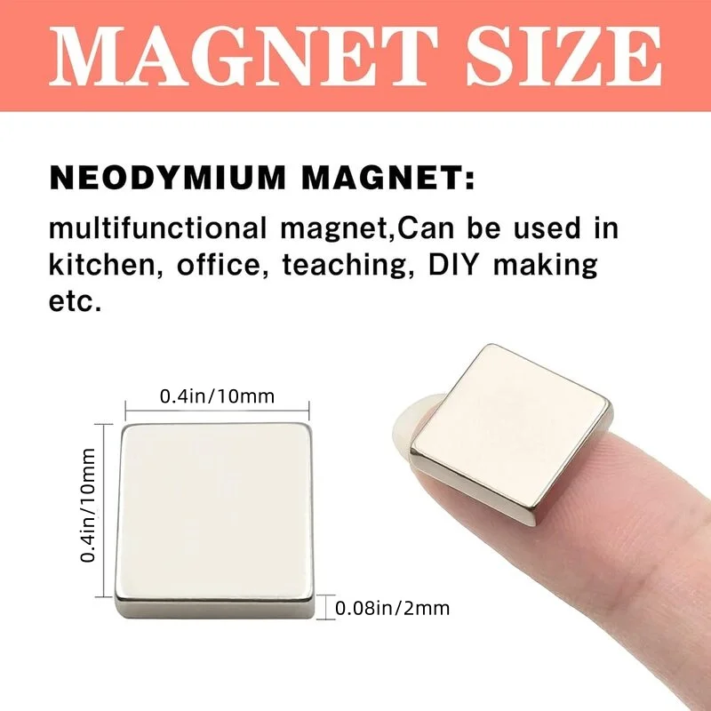 10x10x2mm Rectangular Magnet for refrigerators, Craft Items, whiteboards, DIY Projects, Office Magnets, Rectangular Magnets.