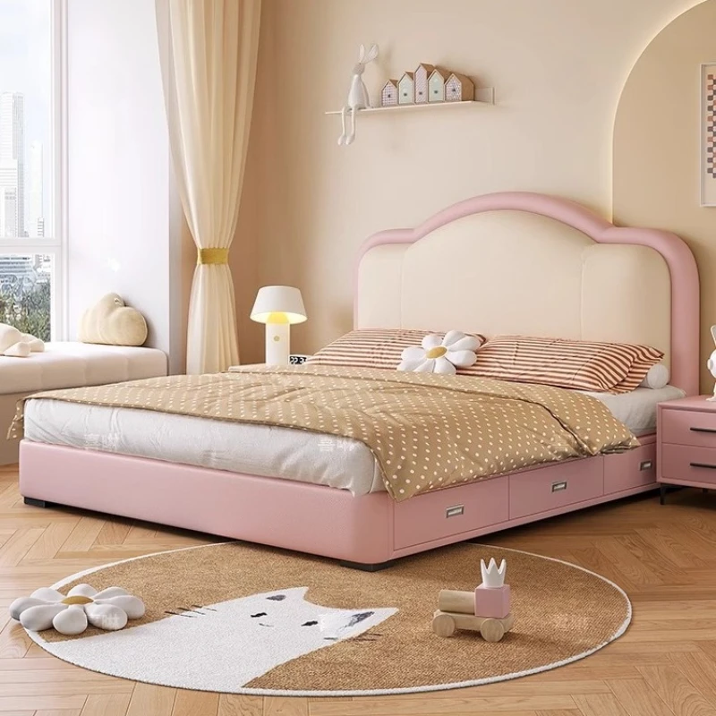 Unique Modern Bed Aesthetic Organiser Dressers Children Bed Sleeping French Nightstands Camas Matrimonial Home Accessories