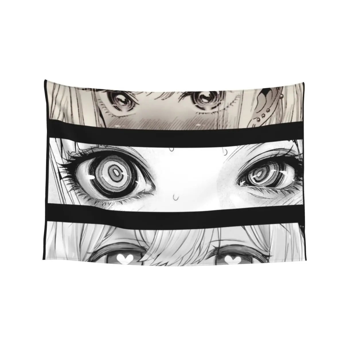 

Lewd Manga Monochrome Eyes Bundle Tapestry Decoration Aesthetic Decorative Wall Mural Funny Bedroom Decorations Tapestry