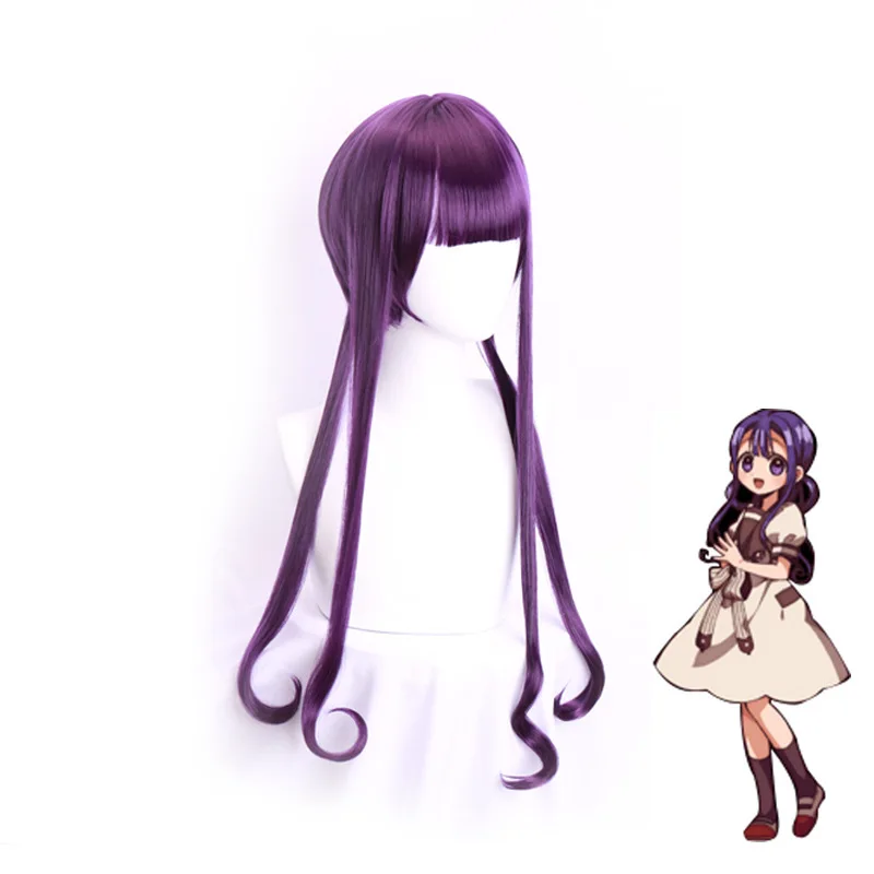 "Karakurijun Hana-kun" Akane Kui Anime Peruca cosplay em forma de círculo roxo