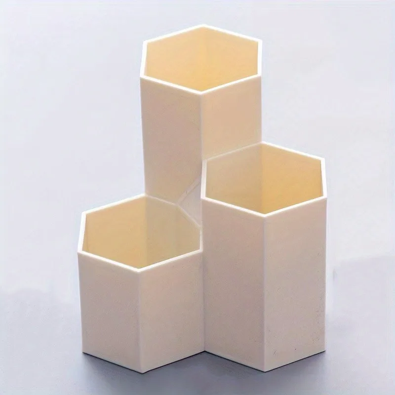 1 قطعة منظم خزانة المكتب، منظم أقلام المكتب، منظم أقلام حامل القلم، حامل القلم 4 مقصورات، كوب منظم أقلام الرصاص الشفاف