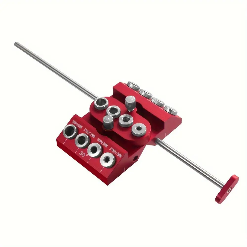 30/45/90 Degree Drill Guide Jig 4 Sizes Drill Hole with Positioning Rod V-Drill Guide Aluminium Alloy Precision