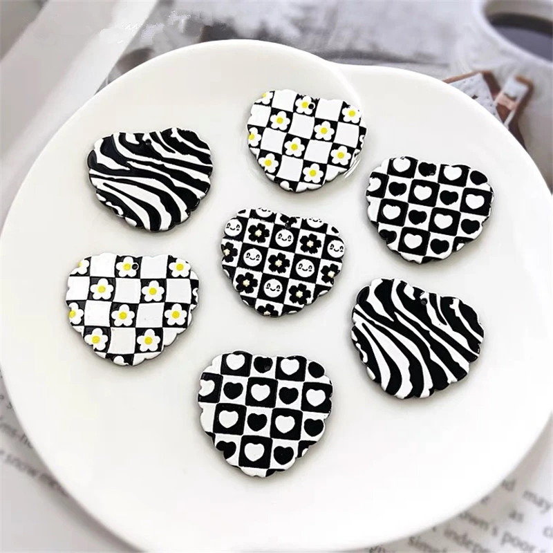 

New arrived 50pcs/lot color flowers/lattice pattern geoemtry hearts shape acrylic beads diy jewerly earring/garment accessory