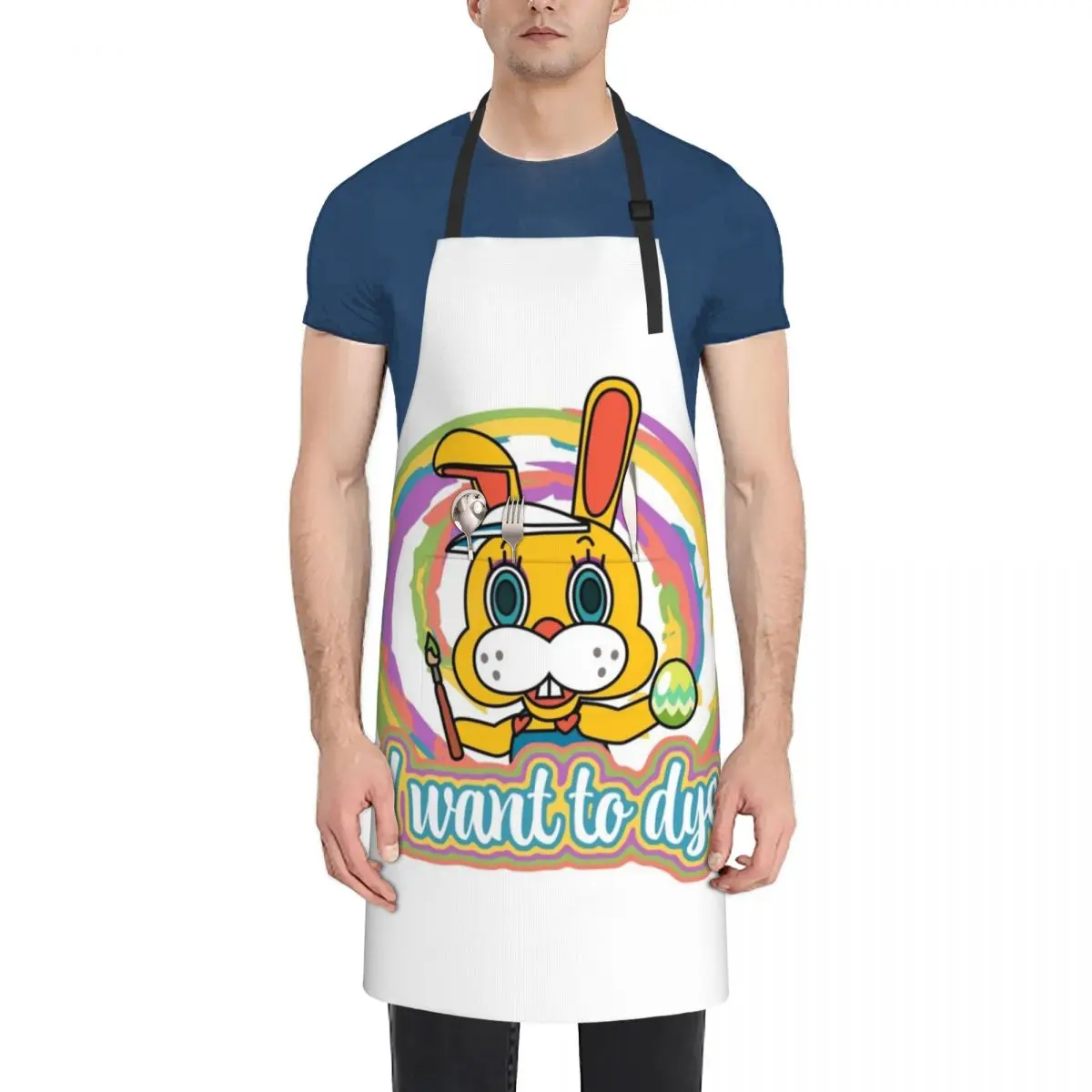 

I Want to Dye Easter Eggs Apron kindergarten teacher kitchen utensil Apron