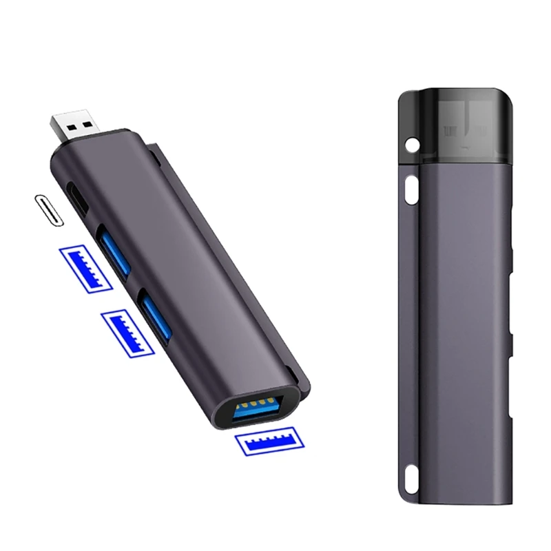 USB C Hub/USB Hub Multiports Expander 4Ports USB Splitter für die Datenübertragung