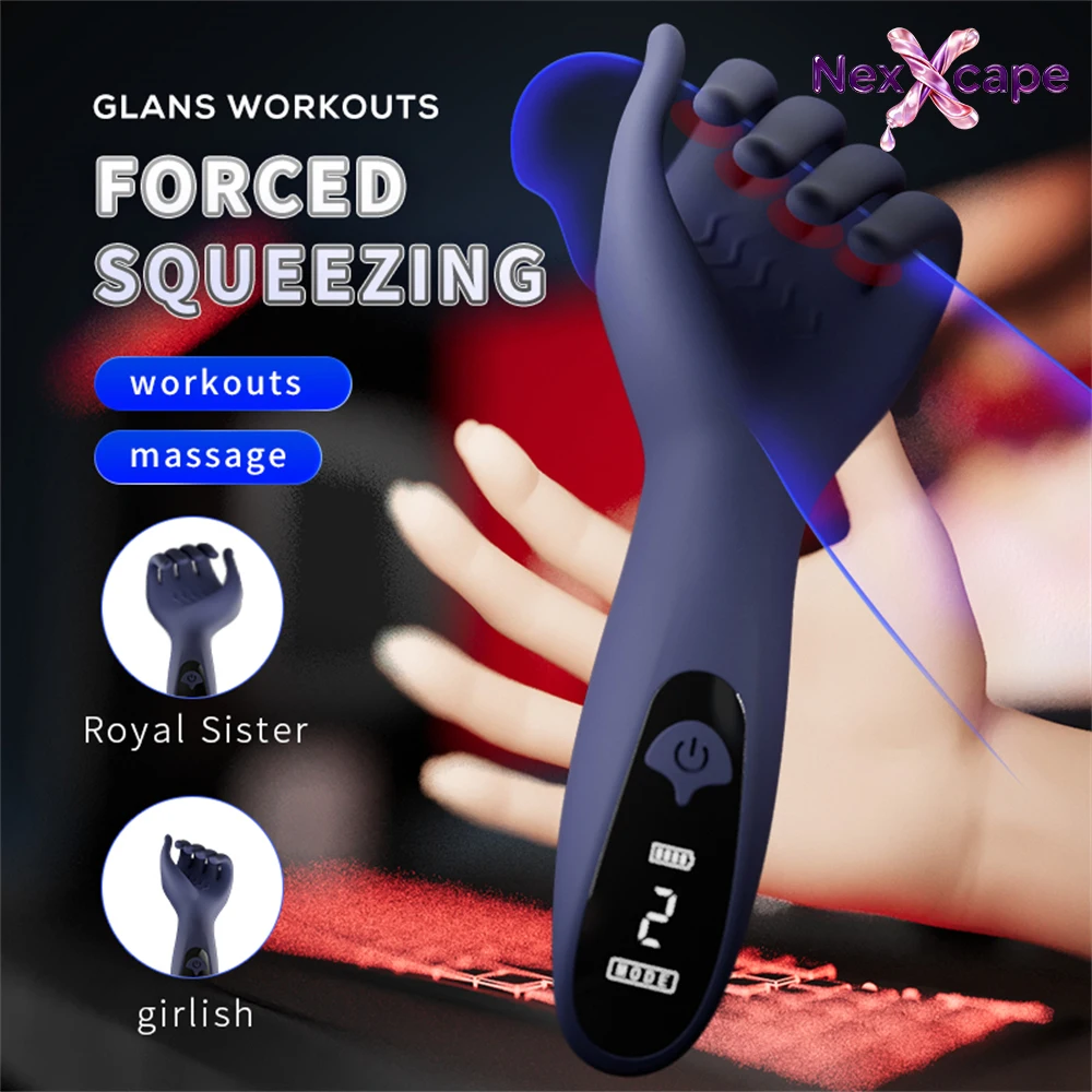 جهاز استمناء للرجال بمحاكاة 5 أصابع - ضربة تهتز كهربائية لممارسة القضيب والتدريب الدائم، لعبة جنسية للرجال مقاومة للماء #1