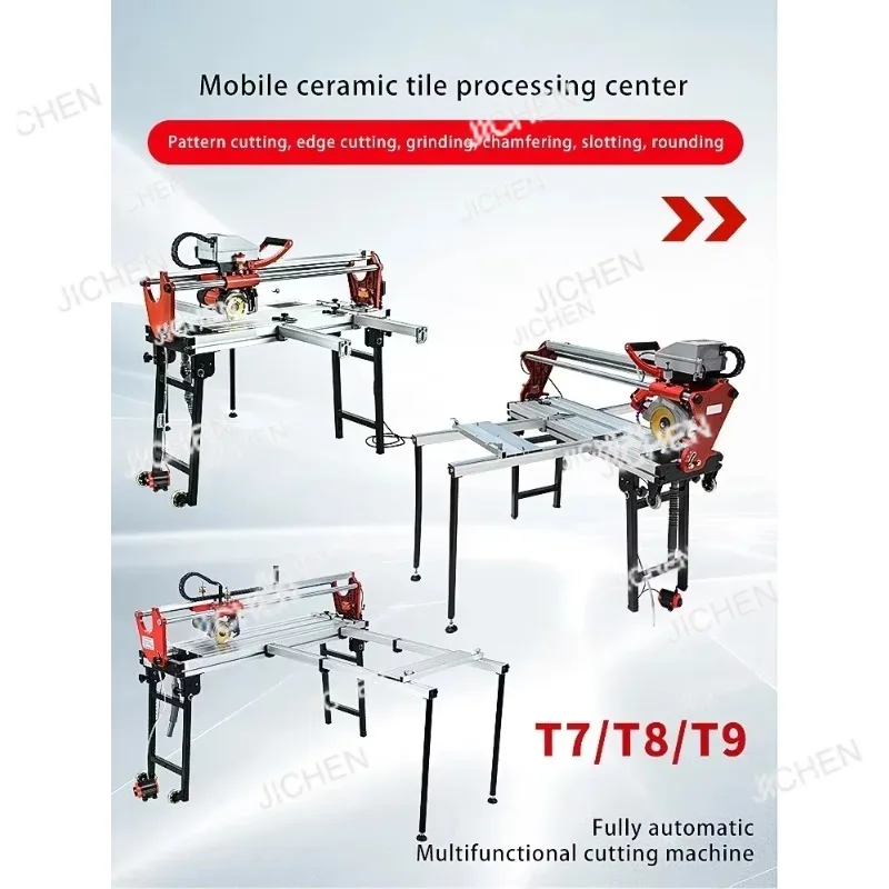 ZQT Automatic Electricity Ceramic Tile Skirting Machines Desktop Tile Cutter 45 Degree 1200mm Water Knife Stone Cutting Machine