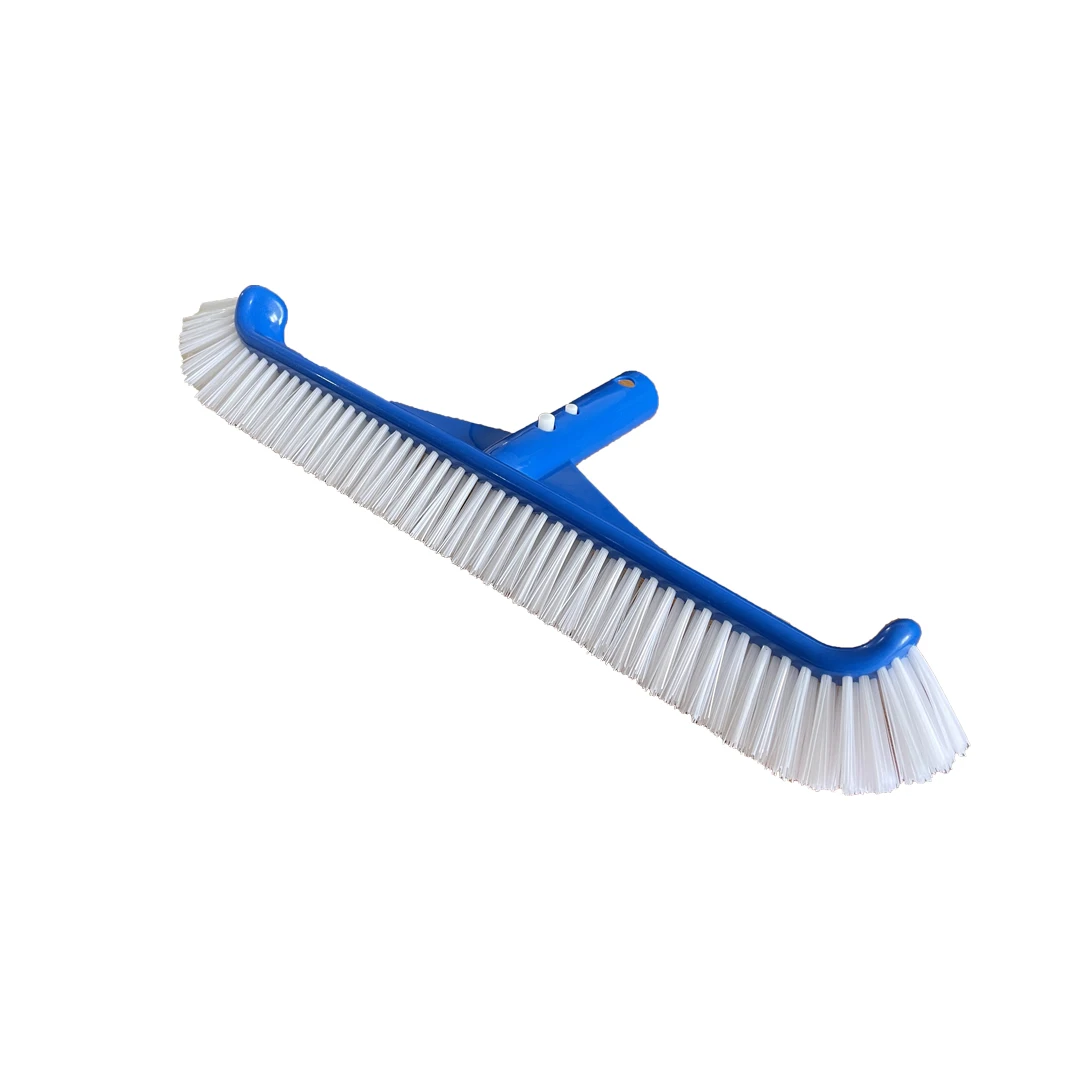 17inch Swimming Pool Scrub Brushes with EZ Clip Heavy Duty Pool Brush Head for Cleaning Inground Pool Tiles Walls Floor Steps