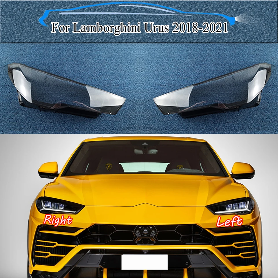 

For Lamborghini Urus 2018-2021 Front Headlamp Cover Lamp Shade Headlight Shell Lens Replace Original Lampshade Plexiglass