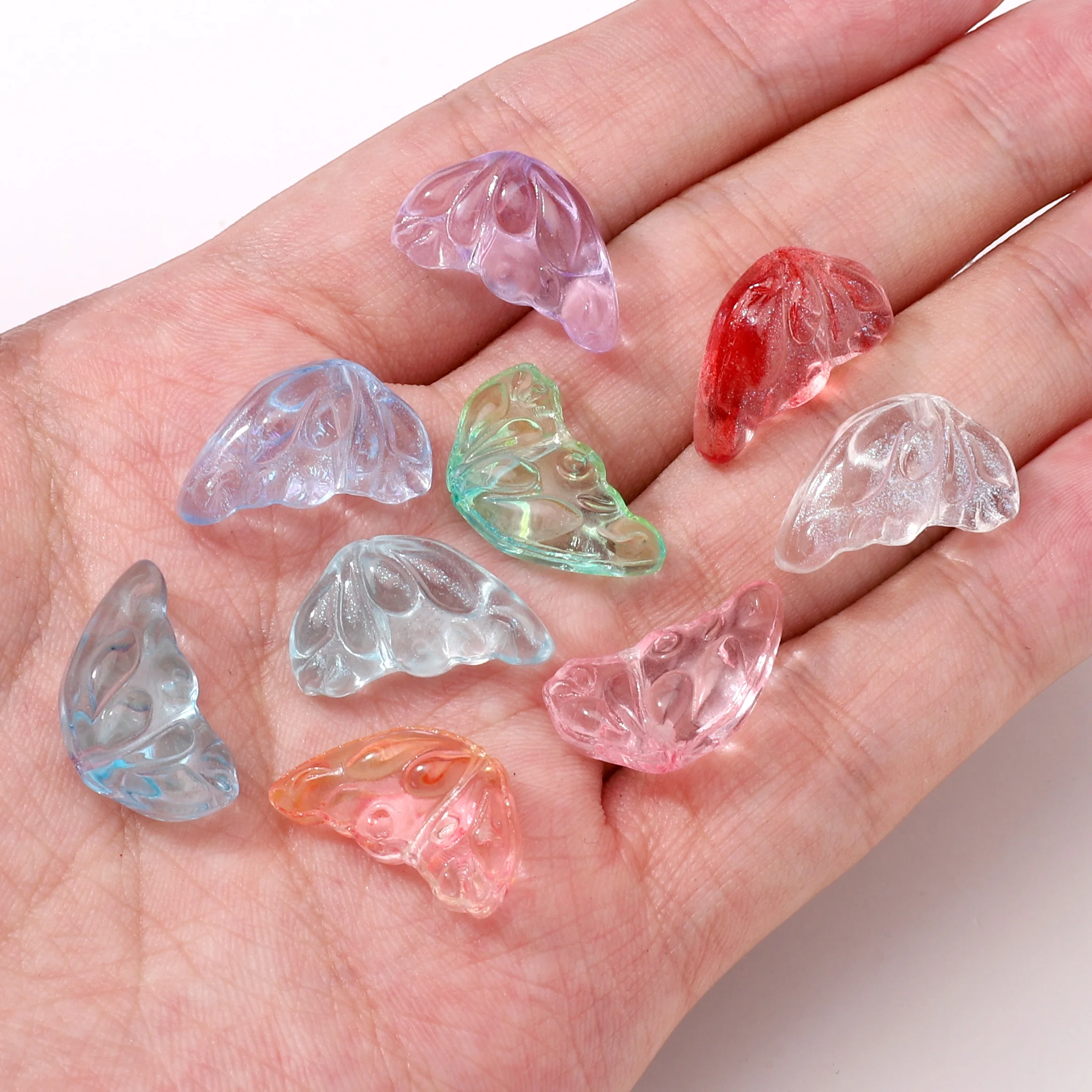 10 قطعة الزجاج واحد الجناح الخرز الملونة التدرج حلم فضفاض خزر عازل ل أساور يدوية صنع المجوهرات المواد الملحقات