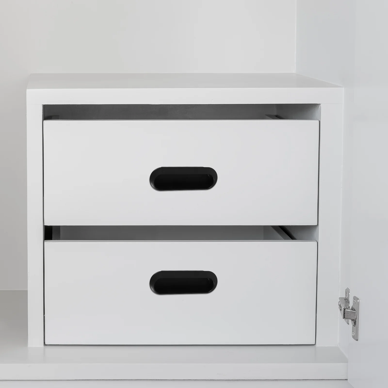 

10Pcs Hidden Recessed Cabinet Handles Plastic Flush Pulls for Sliding Doors Wardrobes File Cabinets Pocket Door Handle