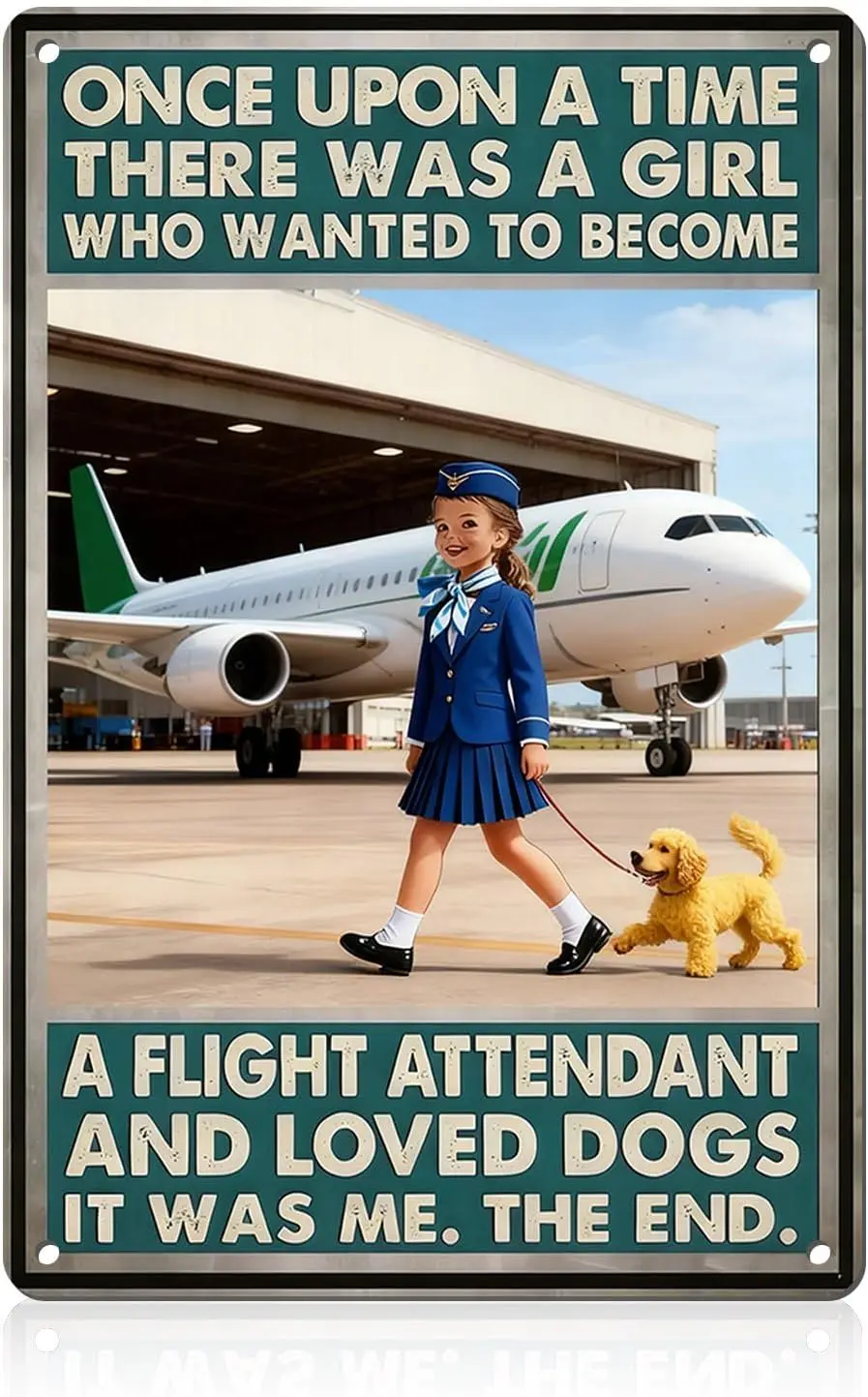 Flight Attendant Aviation Vintage Wall Art Rustic Home Living Room Decor Office Decor Artwork Gifts For Aviation Enthusiasts Fli