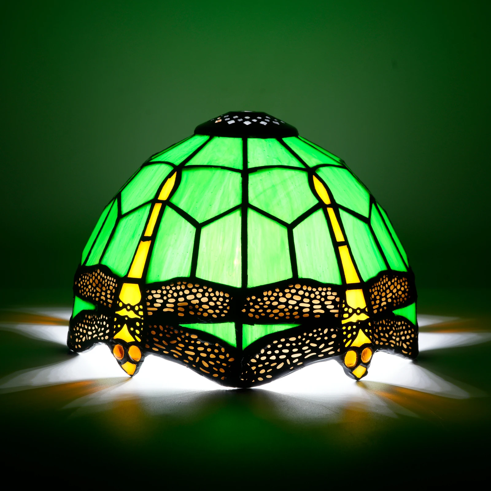 Vintage Mosaic glass lamp shade, diameter 20cm suitable for indoor ceiling lamp shade replacement, handmade art lamp shade