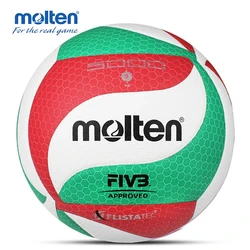 Molten FLISTATEC Volleybal maat 5-volleybal PU-bal voor studenten, volwassenen en tieners, wedstrijdtraining buiten, binnen