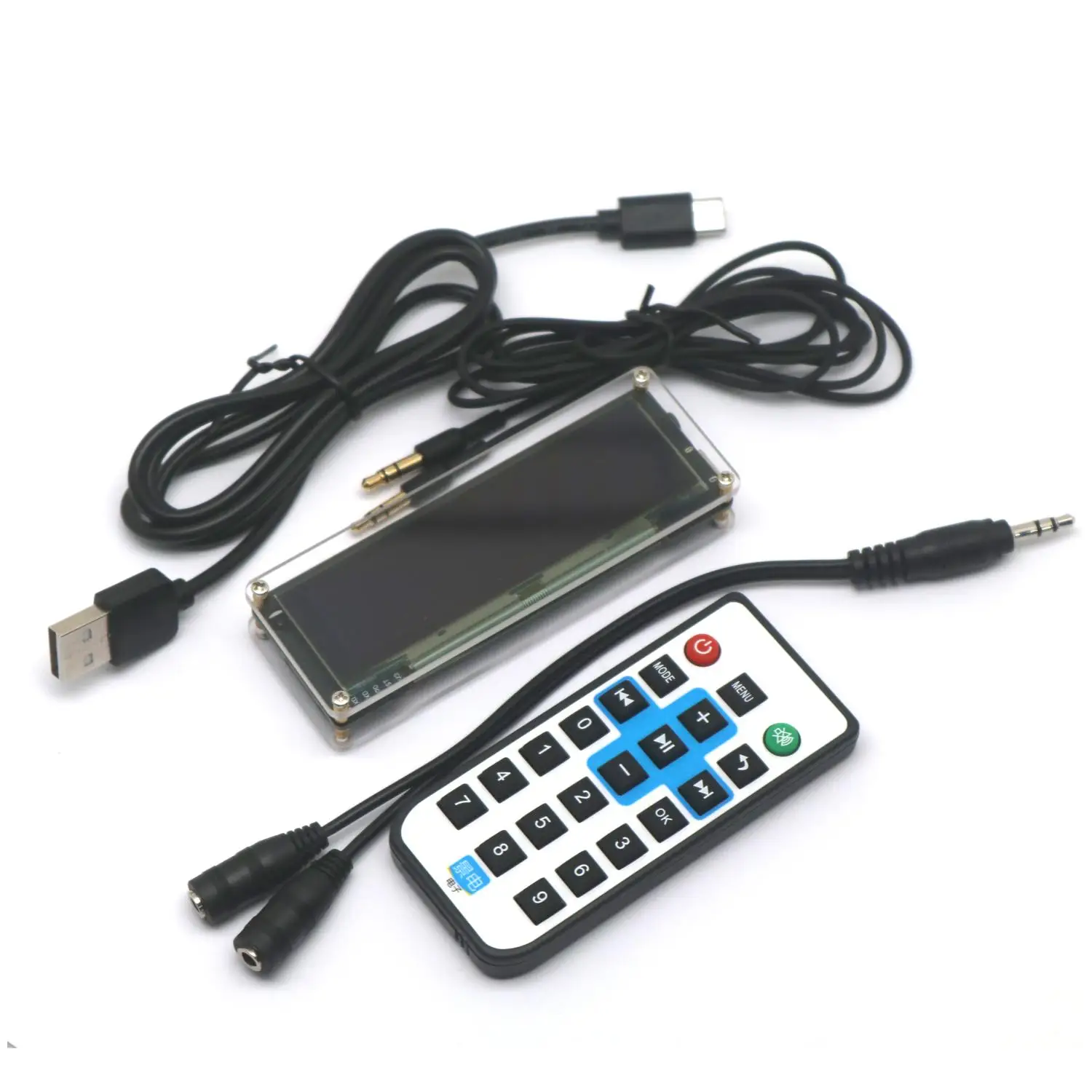 3.12 Inch OLED Screen Audio Music Spectrum WiFi Clock, Level Display VU Meter with Remote APP Control for DC 5V-12V Car Amplifie