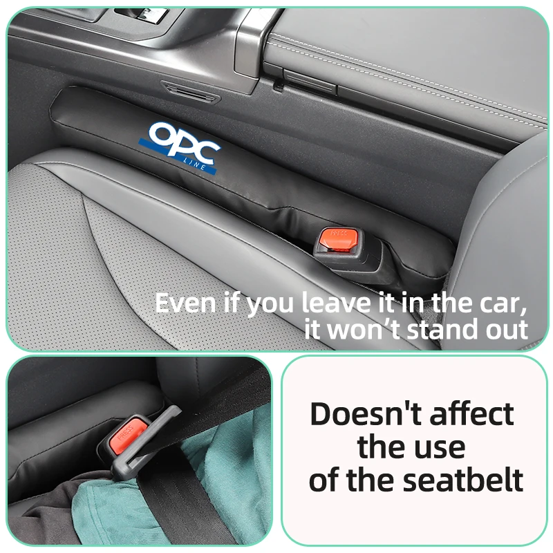 Leather Car Seat Gap Filler Strips Decorative Interior Accessories For OPEL OPC Line Zafira B Corsa D Insignia Mokka Regal Grand view 5