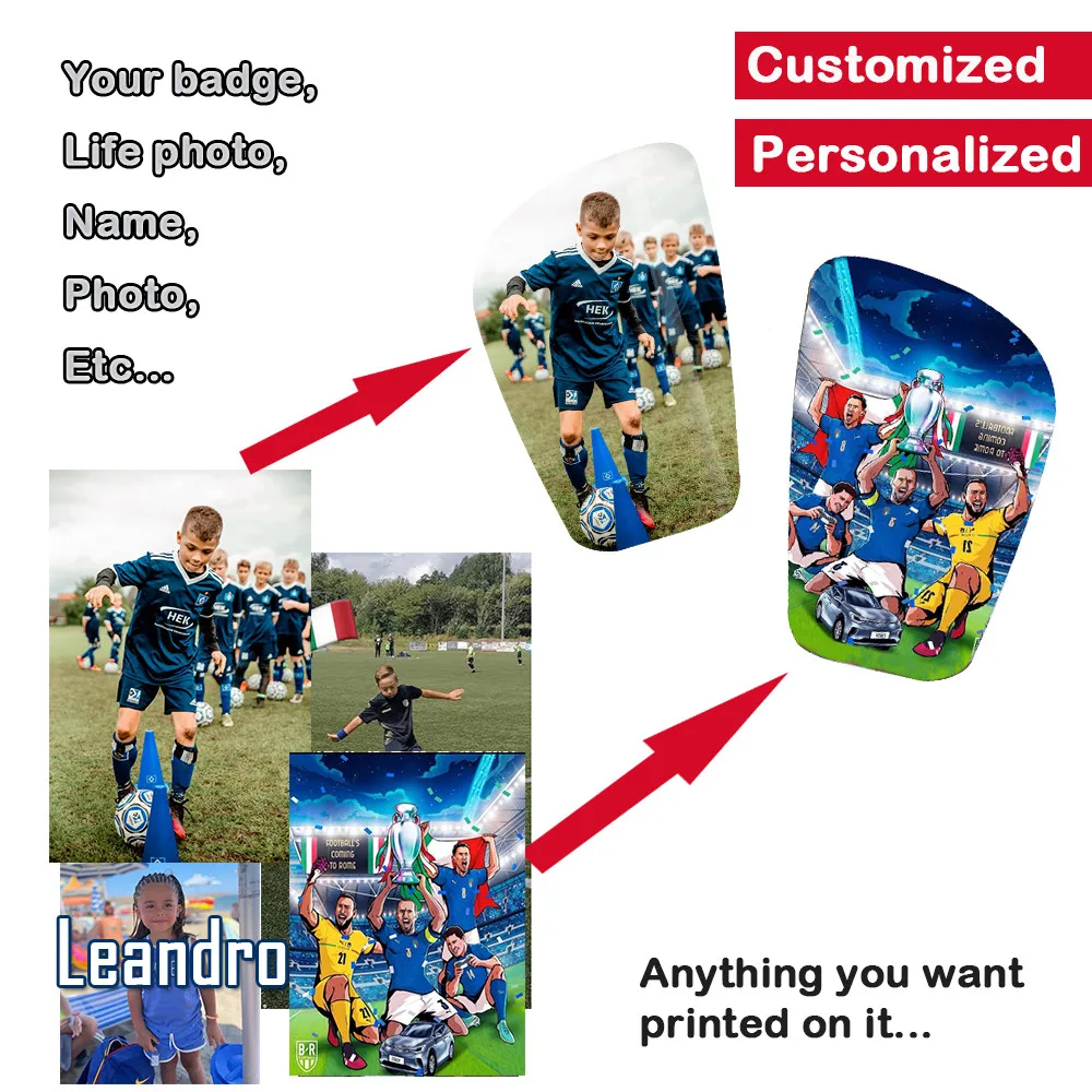 Football Shinguard Socks With Pocket Customized Shin Guards Personalized Custom Made Leg Guards Fast Delivery Dropshipping