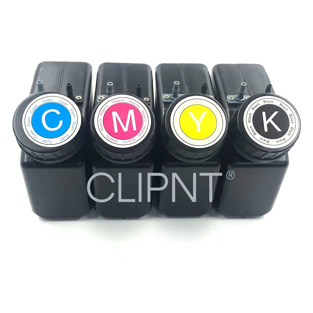CLIPNT 250ML UV Printer 4color CISS bulk Ink supply system for DTF DTG UV Ink Cartridge Ink Tank for UV Printer Inks Sub Tank