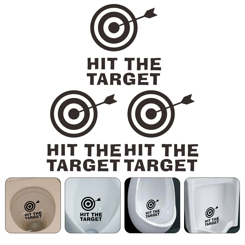 3 Pcs Toilet Sticker Bathroom Stickers Man Window Pvc Potty Training You Pee on