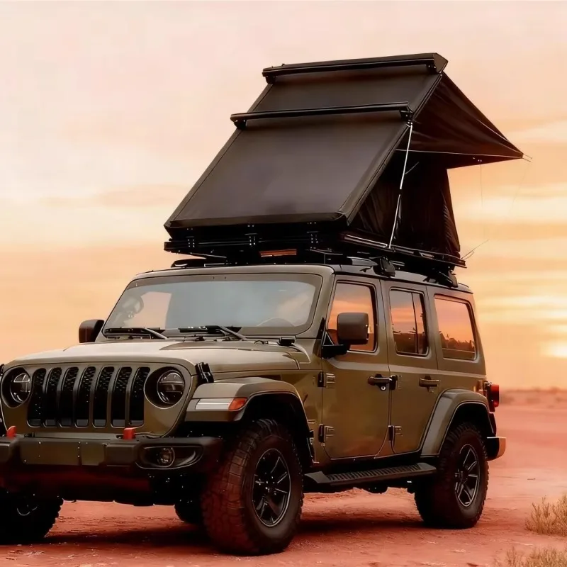 Outdoor Triangle Roof Tent Aluminum Alloy Hard Top Fully Automatic Four-season Waterproof 2000-3000mm Single Layer Portable Tent